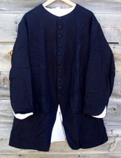Men's Revolutionary War Civilian Militia Blue Wool Frock Coat