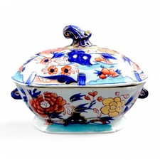 Early Mason’s Ironstone sauce tureen Oyster Pattern Regency Imari colours c 1815