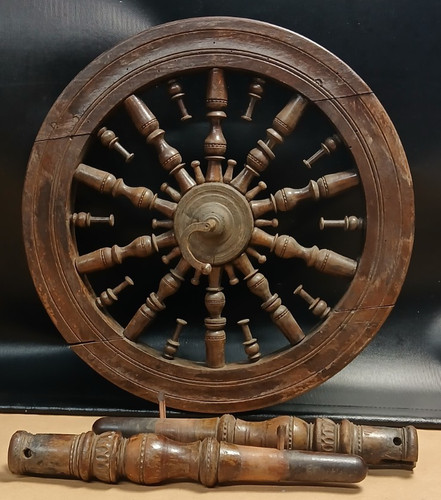 Antique spinning wheel drive - antique,