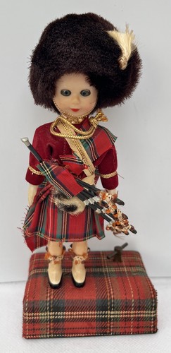 Vintage scottish doll tartan - vintage,
