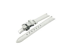 12mm White Genuine Leather