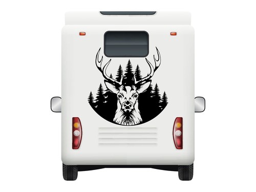 Camper van deer - camper,