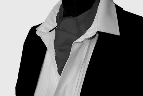 Dark grey satin - dark, cravat