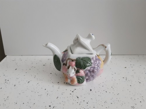 Novelty teapot tiny size - tiny, white