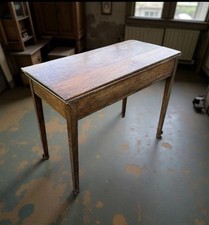 Antique Mahogany Folding Side table Card Table Occasional Breakfast