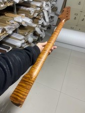 4-Strings Jazz Bass style 21fret Electric bass neck Roasted Flame Maple 34in