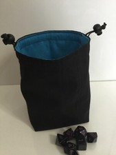 Dice Bag - Black/Teal - Square