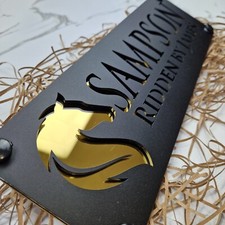 Horse stable name plate Laser