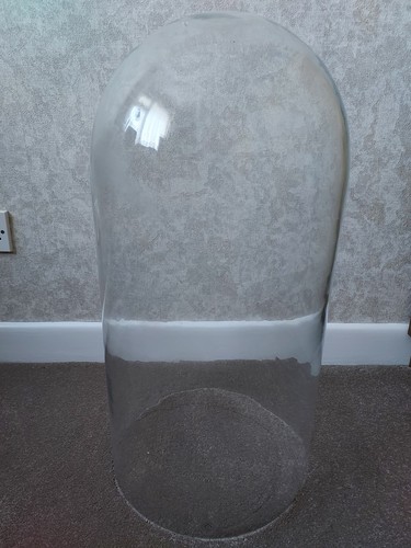 Large glass dome unused - , in