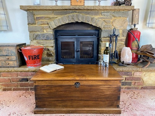 Old antique pine chest - old,