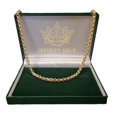 Womens 9ct Gold XP 6mm Diamond Cut Belcher Chain 18inch Length