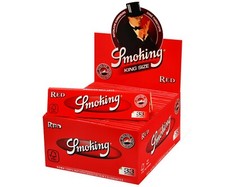 1 Box Smoking RED King Size Papers 50 x 33 Sheets - Long Papers Original KS