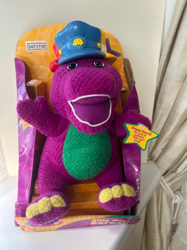 Barney 2001 silly hats - barney, plush