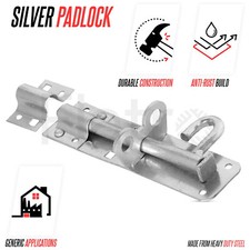 Brenton Pad Bolt Heavy Duty Gate Latch Door Lock Bolt Zinc Galvanized 4" 6" 8"