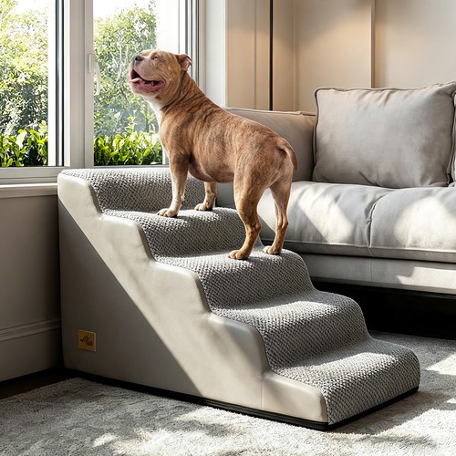 Curved dog stairs - curved,