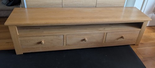 Solid oak unit cabinet - tv,