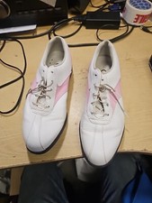 Footjoy AQL/6.5UK/40 EUR-White Leather/Light Pink - Women's Golf Shoes--Used