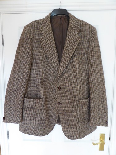 Harris tweed jacket brown size - harris,