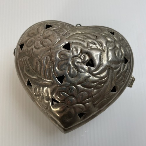 Vintage ornament hinged - vintage, silver