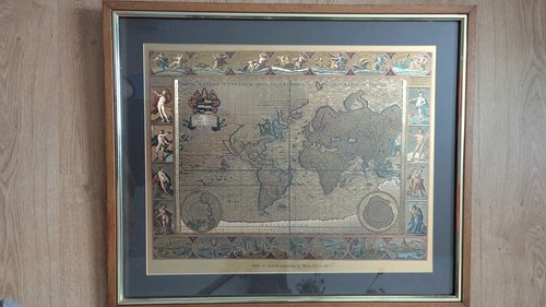 Vintage framed world - vintage., with