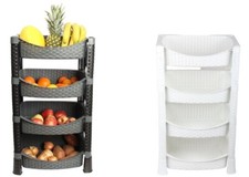 4 Tier Plastic Rattan Style