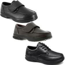DR KELLER MENS WIDE FIT SHOES FAUX LEATHER PADDED CASUAL FORMAL SMART COMFORT SH