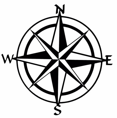 Compass car boat vinyl decal - vinyl,