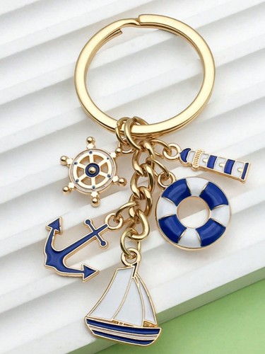 Nautical theme diy keychain - nautical,