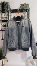 Vintage Men’s Diesel Denim Bomber Jacket – Size L Lined