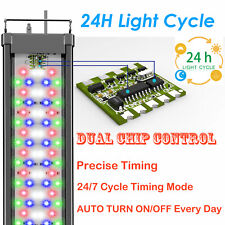 75-140cm Aquarium Light RGB LED Fish Tank Timer All-Day Mode Marine 44key Remote
