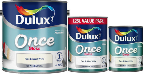 Dulux once gloss pure - gloss,