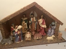 WOODEN NATIVITY SCENE , and