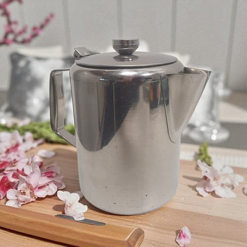 Vintage stainless steel teapot - vintage,
