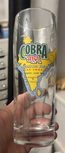 Vintage cobra lager beer glass - vintage,