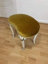 Stunning Vintage Kidney Shaped Vanity Stool Piano Stool With Cabriole Style Legs