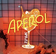 Aperol Spritz Neon Sign LED Cocktail Neon Light Home Bar USB Powered Dimmable