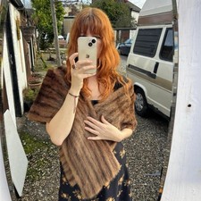 Vintage Mink Fur Stole 50s 60s