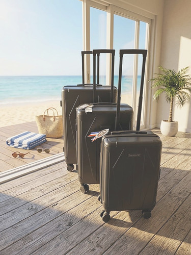 Pcs black travel world - 3,