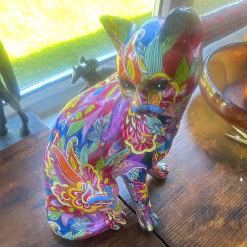 Colourful large groovy - colourful, cat