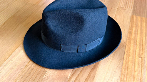 Christys black wool felt - black,