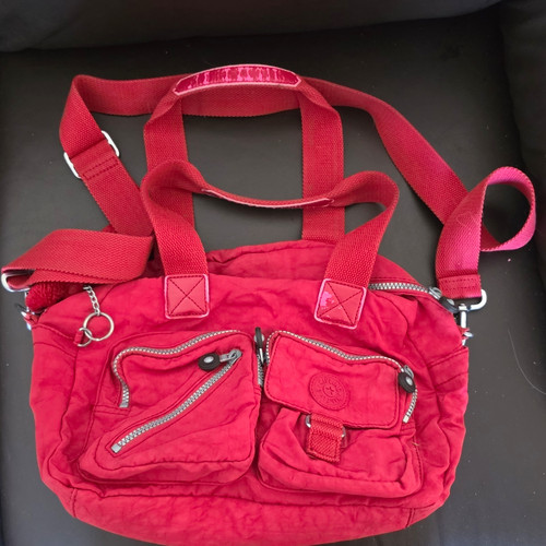 Kipling red nylon shoulder - shoulder, bag