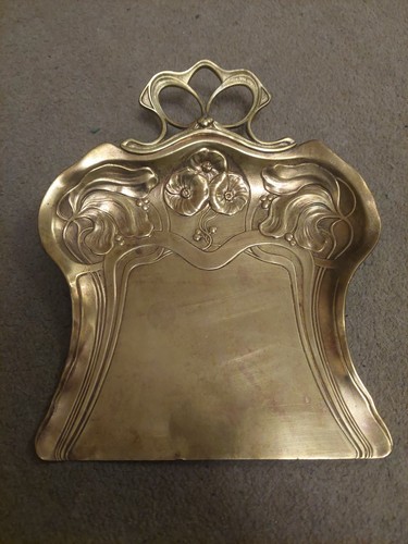Art nouveau brass crumb tray - brass,