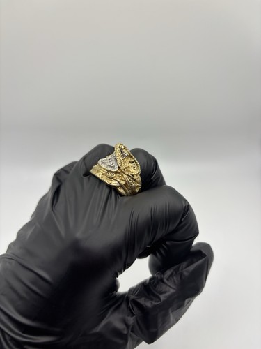9ct gold saddle ring - 9ct,