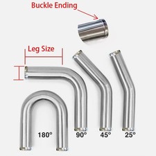 316L STAINLESS STEEL MANDREL EXHAUST BENDS TUBE ELBOWS 0- 180 Degree 13-130mm OD