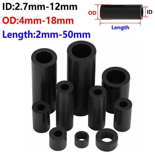Black nylon spacers - black,