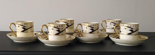 Set art deco coffee - set, 6