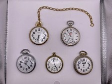 Antique Vintage Lot 6 Pocket Watches Elgin Arnex Majestime & More! They all run!