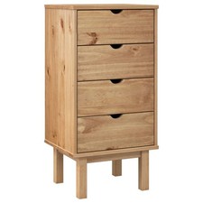 Drawer Cabinet Storage File Drawer Storage Cabinet Solid Wood Pine vidaXL