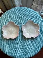 Vintage Belleek Pair Leaf