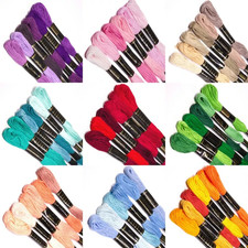 Embroidery thread Trebla x 6 pack 8 metre mercerised 100% cotton - Cross stitch